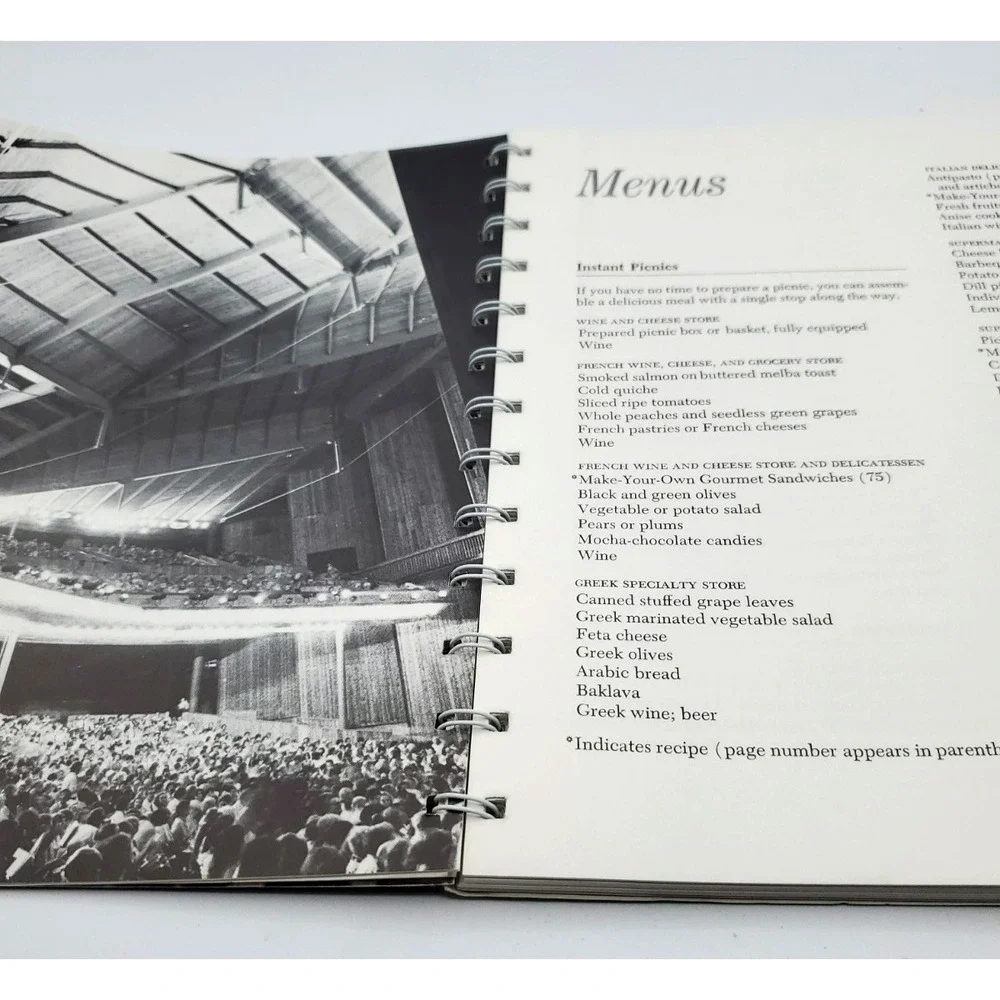 WOLF TRAP PICNIC COOKBOOK 1978 Spiral Bound Book Virginia NOS